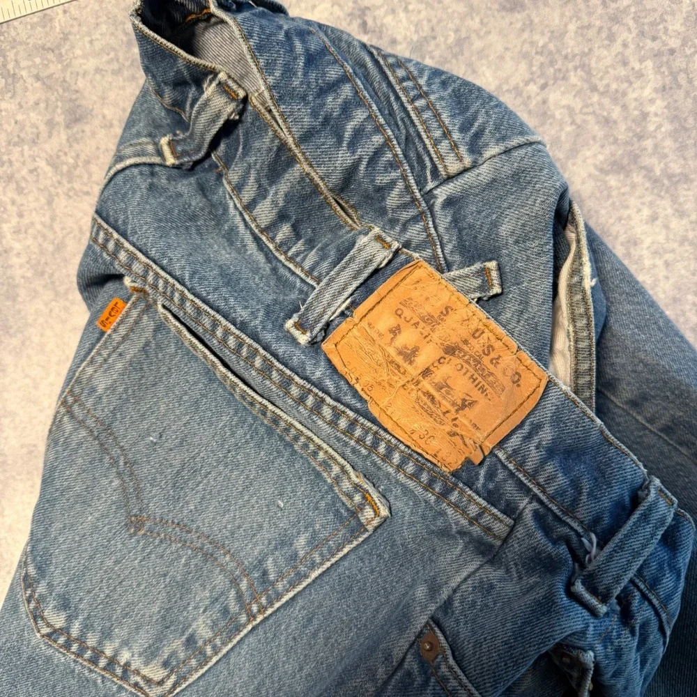 Vintage Levi's 505 Orange Tab Jeans Mens Medium Wash Straight Leg Denim 36x32